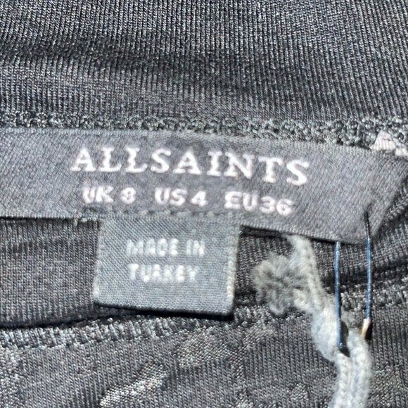 ALLSAINTS BELA LEOPARD SHEER BODYSUIT NEW WITH TAGS - Long Sleeve Mock Neck -  4 - Picture 10 of 14